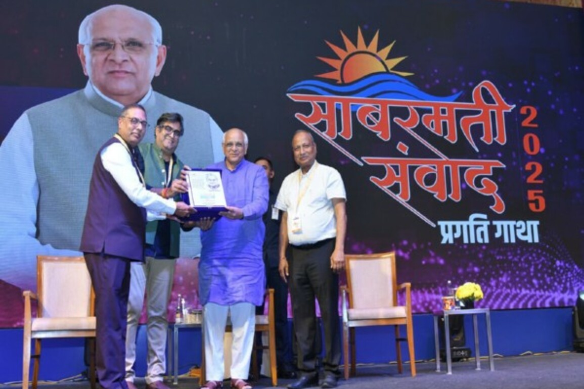 Gujarat CM Bhupendra Patel attends Sabarmati Samvad program in Ahmedabad