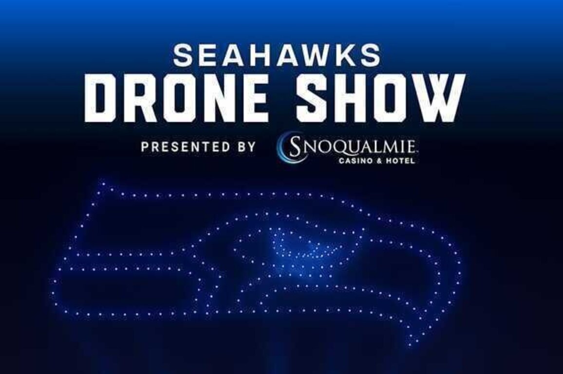 Seahawks Host Drone Show To Celebrate Advancing To The Super Bowl