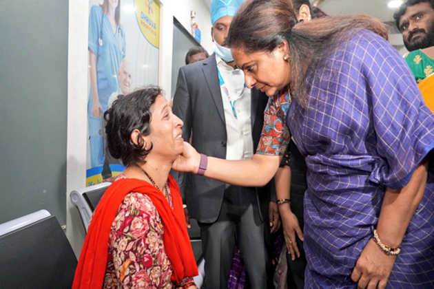 Telangana: BRS leader Kavitha meets victims of chemical factory explosion at hospital