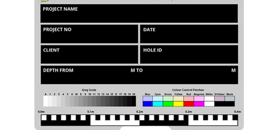 MGS’s new Photoboards are used to help clearly record and identify core samples from site investigations