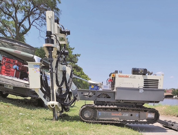 A Geoprobe 6712DT with 20CPT Press has proven to be a faster, easier, safer choice for contractor UES when completing a job drilling levies in Tulsa, Oklahoma