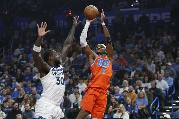 Shai Gilgeous-Alexander drops 40, Thunder top Wolves to win 10th straight