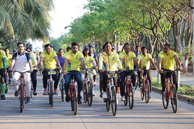 Athletes, administrators join Mansukh Mandaviya in cycle rally to mark International Women's Day