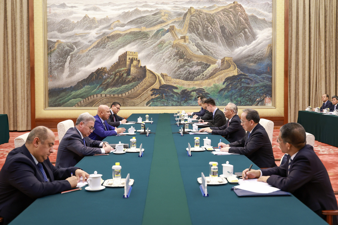 CHINA-BEIJING-ZHANG GUOQING-EGYPTIAN DEPUTY PM-MEETING (CN)