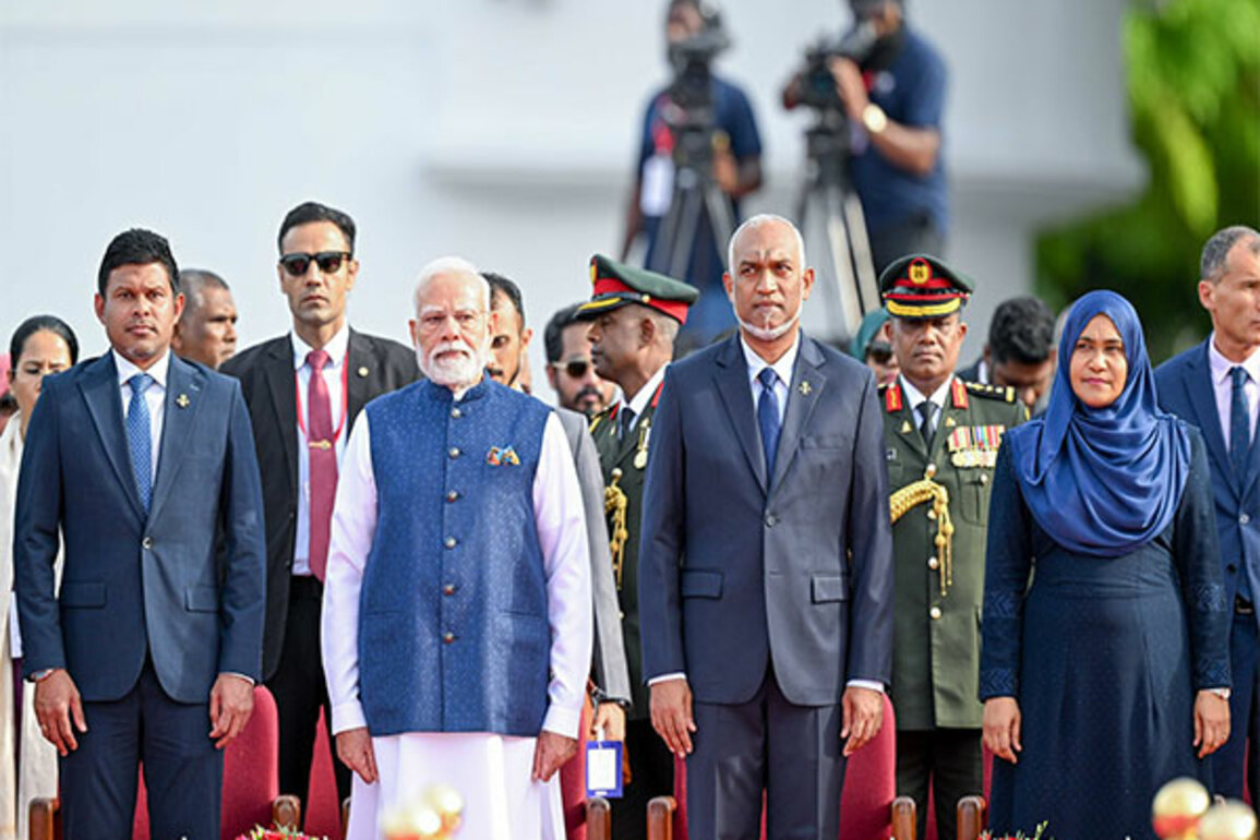 PM Modi, Maldives leaders observe special parade by Maldives Defence forces on Independence Day