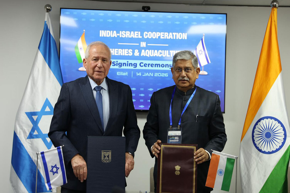 India, Israel sign Joint Ministerial Declaration of Intent on cooperation in fisheries, aquaculture