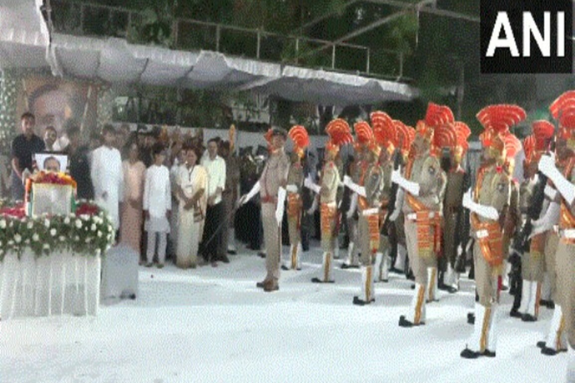 Former Gujarat CM Vijay Rupani's last rites performed with full state honours in Rajkot