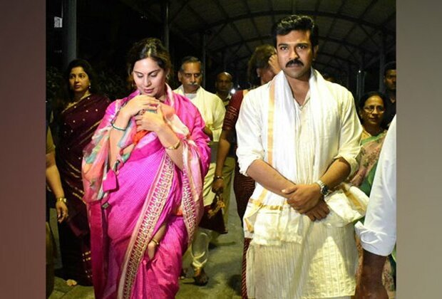 On his birthday, Ram Charan visits Tirupati temple with wife Upasana, daughter