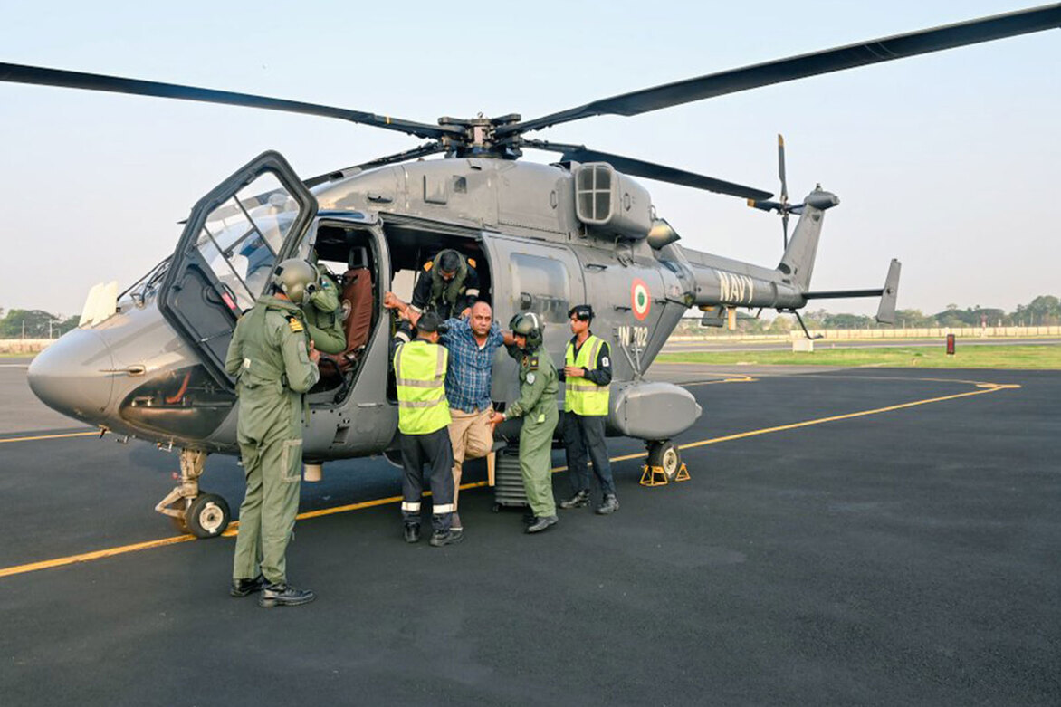Guardian of seas: Indian Navy executes high-stakes Medevac for oil rig worker