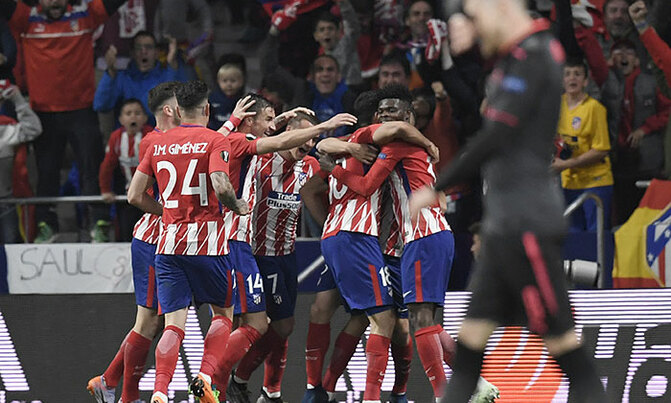 Arsenal knocked out of Europa League by A.Madrid Arsenal knocked out of Europa League by A.Madrid