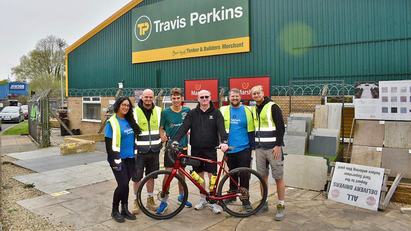 Travis Perkins duo completes 200km charity challenge