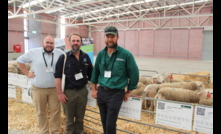  Updated: University of New England’s Sam Wilkom, with sheep producers John Keiller, Portland, Victoria, and Matt Kelly, Hamilton, Victoria, pictured at the Bendigo MLA Update in November last year. Photos: Claire Harris.