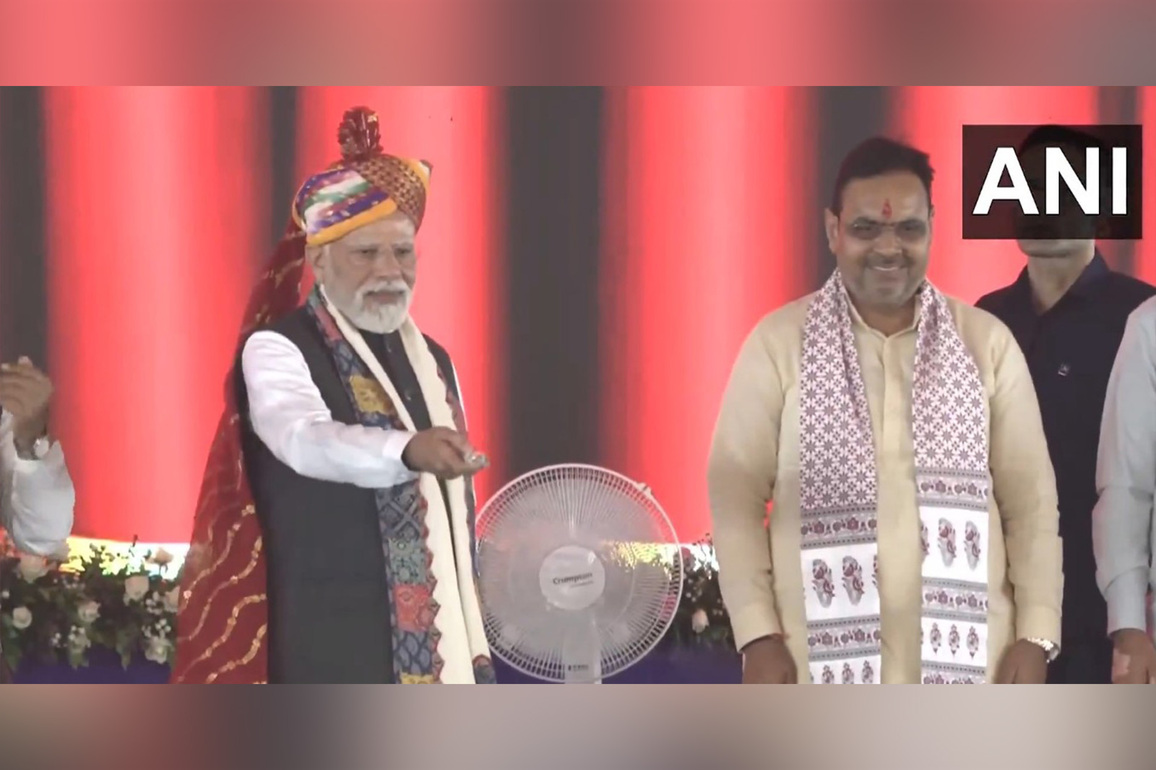 PM Modi unveils development projects worth Rs 1,22,100 crore at Banswara in Rajasthan