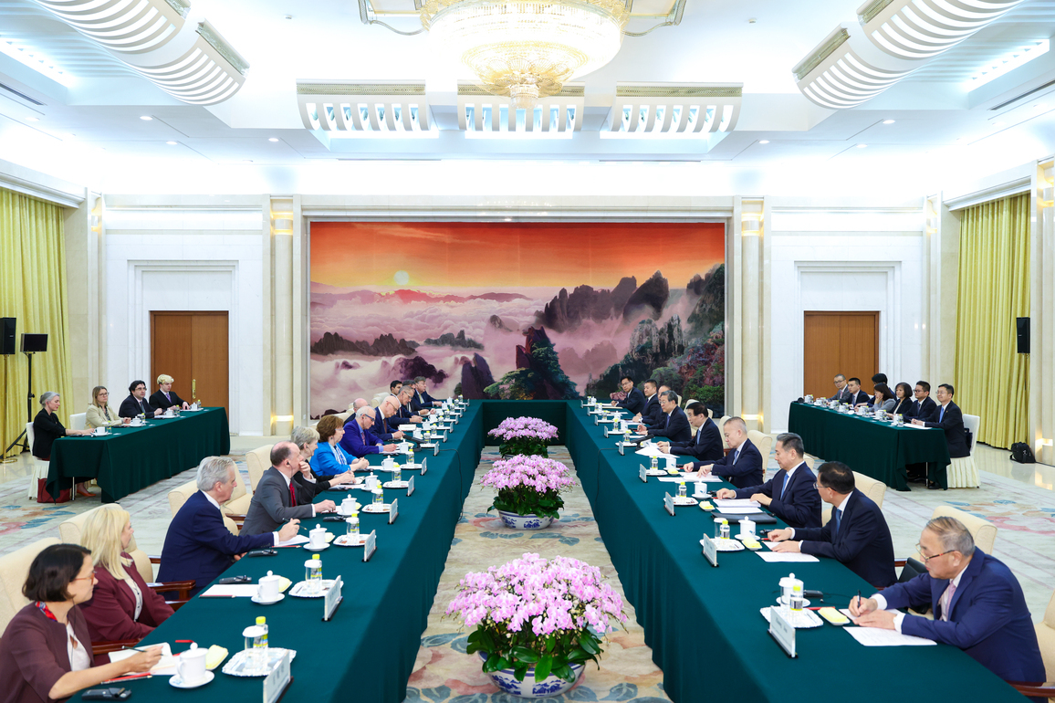 CHINA-BEIJING-WANG HUNING-BRITISH MPS-MEETING (CN)