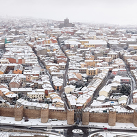 SPAIN-AVILA-SNOW-SCENERY