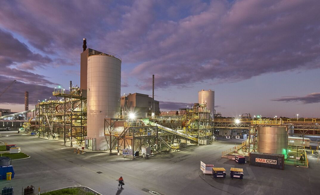 TLEA's Kwinana lithium hydroxide plant.