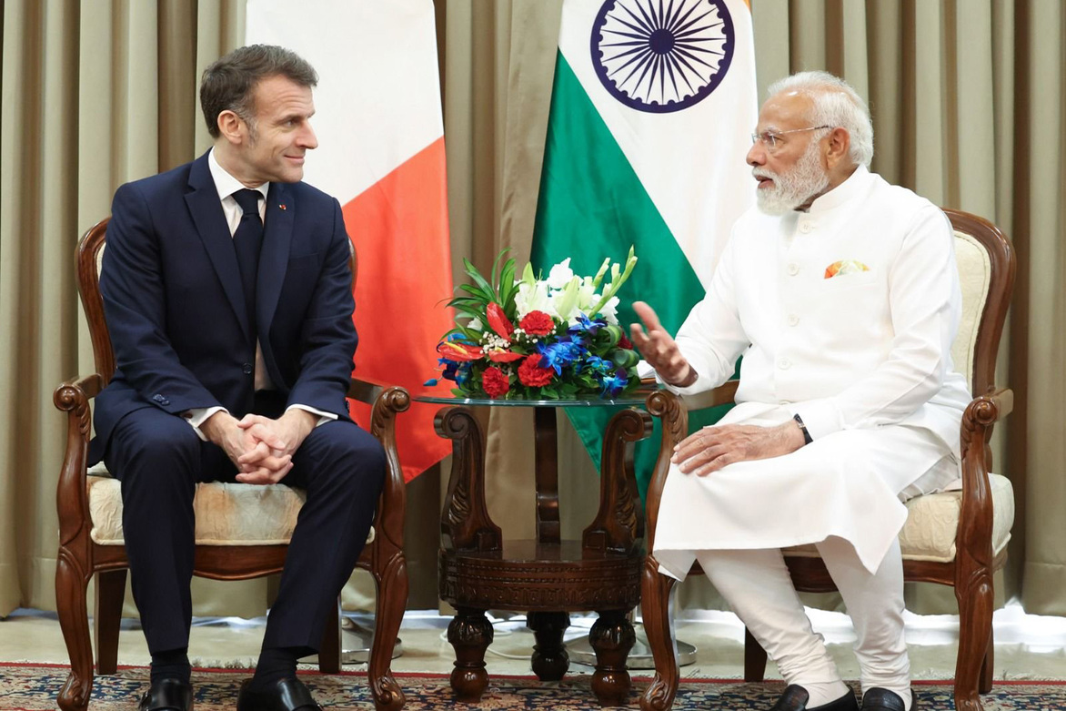 "Partnership for global stability, progress," says PM Modi after bilateral talks with French President Macron