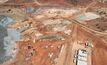 Aerial view of the construction progress at the Bellevue Gold Processing facility (looking East)