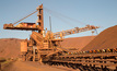 A stacker at Rio Tinto's Paraburdoo mine.