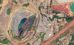 A satellite phot of the Syama gold mine in Mali
