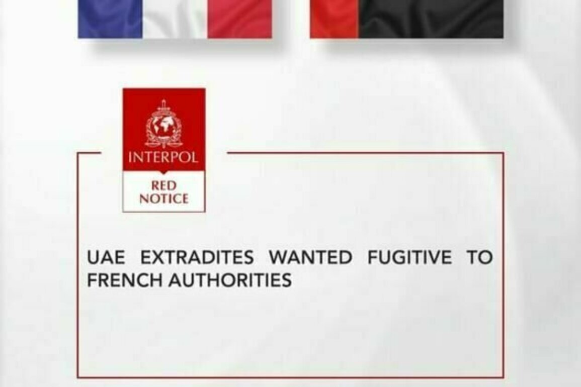 UAE extradites wanted fugitive to French authorities
