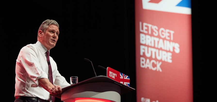 UK Prime Minister Keir Starmer speaking at the 2023 Labour Party Conference. Starmer promised support for UK industry but is it enough? 