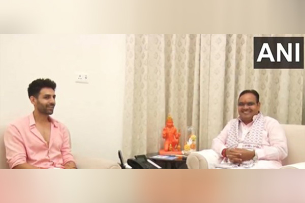 Kartik Aaryan meets Rajasthan CM Bhajanlal Sharma in Jaipur