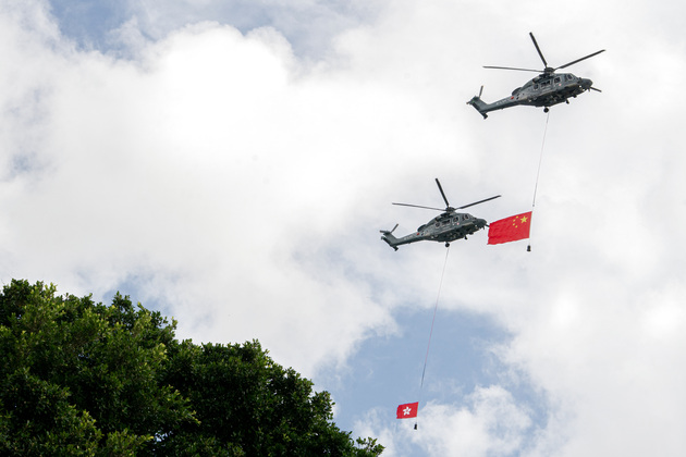 (FOCUS) CHINA-HONG KONG-RETURN TO MOTHERLAND-28TH ANNIVERSARY-FLAG-RAISING CEREMONY (CN)