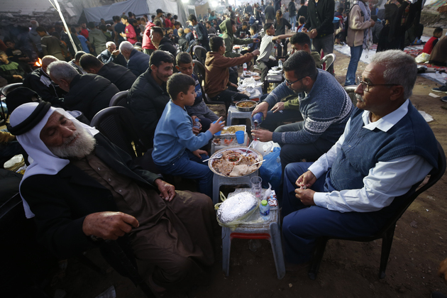 MIDEAST-GAZA-BEIT LAHIA-RAMADAN-IFTAR