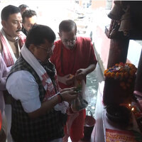Assam: BJP National Working President Nitin Nabin offers prayers at Kamakhya Temple