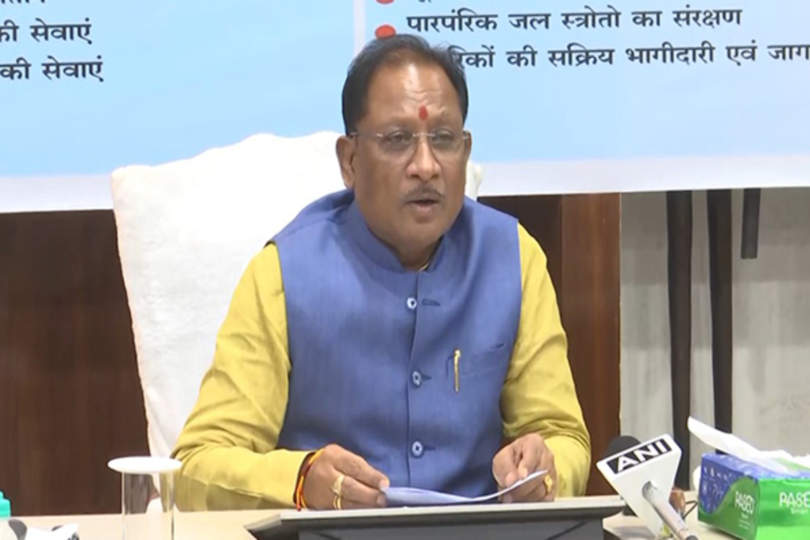 Chhattisgarh CM Vishnu Deo Sai attends National Panchayati Raj Day event in Raipur