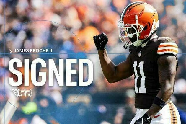 Titans Sign Receiver/Returner James Proche II