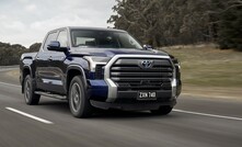 The Toyota Tundra, powered by a 3.5-litre, twin-turbo V6 i-FORCE MAX powertrain that generates 326kW of power, will be available from this November. Photo: Toyota Australia.