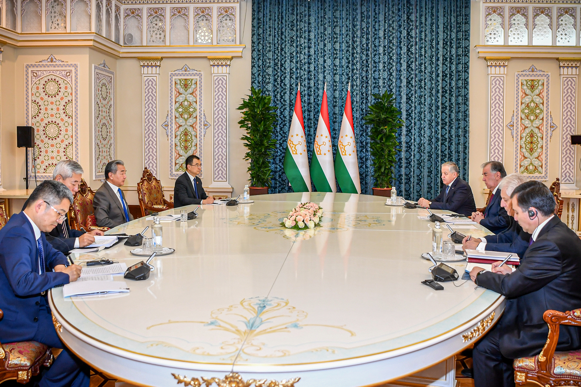 TAJIKISTAN-DUSHANBE-PRESIDENT-CHINA-WANG YI-MEETING
