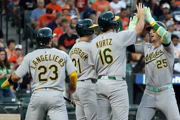 Athletics' Brent Rooker, Shea Langeliers bash O's