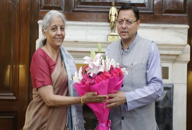 Uttarakhand CM Dhami meets Finance Minister Nirmala Sitharaman in Delhi