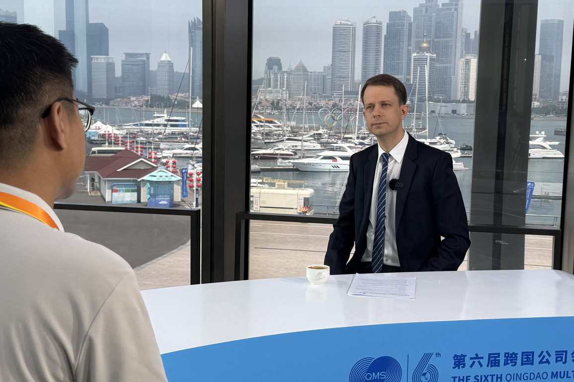 CHINA-SHANDONG-QINGDAO-MULTINATIONALS-SUMMIT-EUROPEAN EXECUTIVES-INTERVIEW (CN)