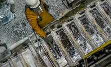 A worker at Rusal's Krasnoyarsk aluminium smelter