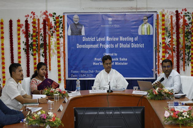 Tripura CM reviews development projects in Dhalai district