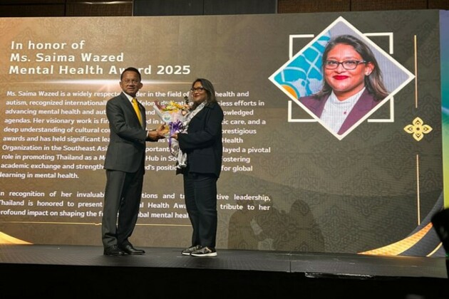 WHO Regional Director Saima Wazed conferred Mental Health Award 2025