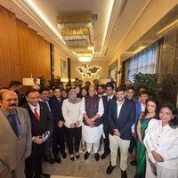 Rajnath Singh receives warm welcome from Indian diaspora in Bishkek ahead of SCO Defence Ministers' Meeting