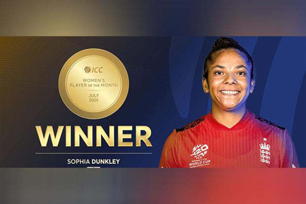Sophia Dunkley is ICC Women's Player of the Month for July