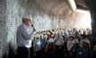  Site operations director Vern Wills addressing government, industry and media at the opening of the underground mine environment in 2015.