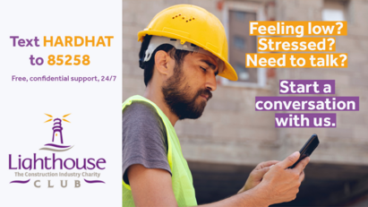 Lighthouse Construction Industry Charity add new route to vital wellbeing support