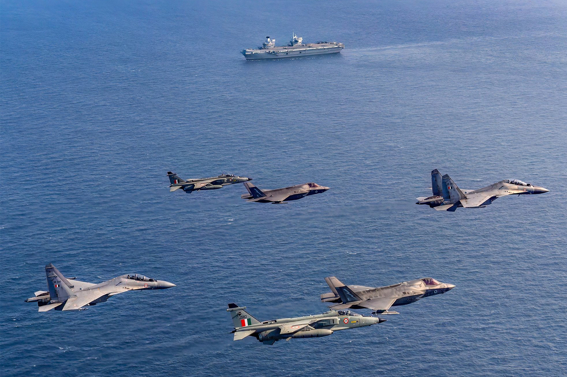 Indian Air Force, Royal Navy conduct joint exercise over Indian Ocean