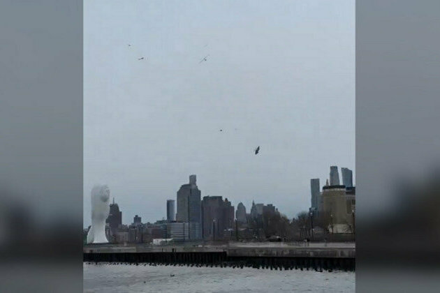 Helicopter falls apart midair in New York 