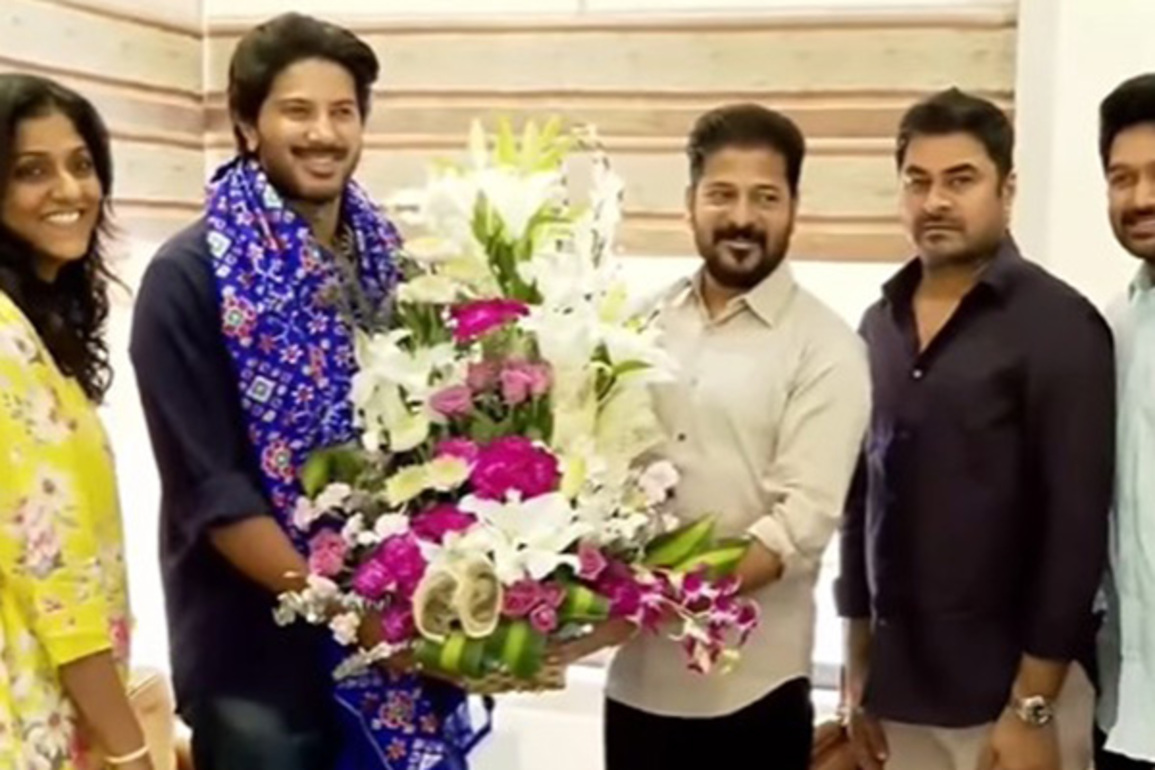"The most gracious host," says Dulquer Salmaan as he meets Telangana CM Revanth Reddy