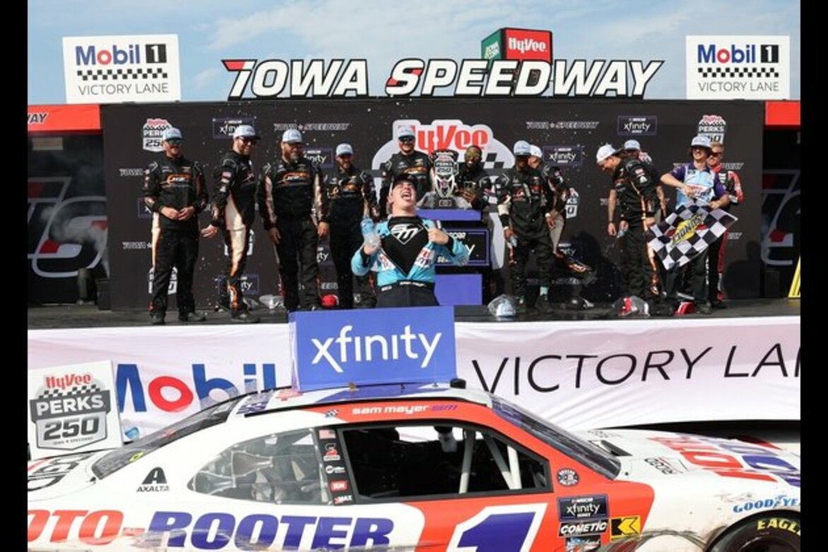 Sam Mayer holds off Riley Herbst for Xfinity win at Iowa
