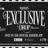 Exclusive Drops are back in the Raiders App!