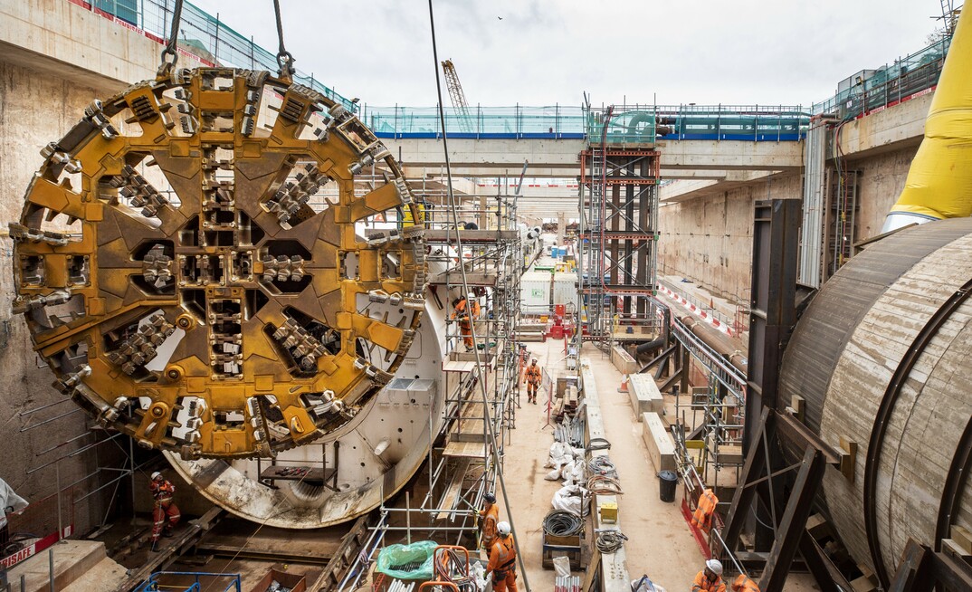  The 125t cutterhead for HS2’s latest TBM being moved into place